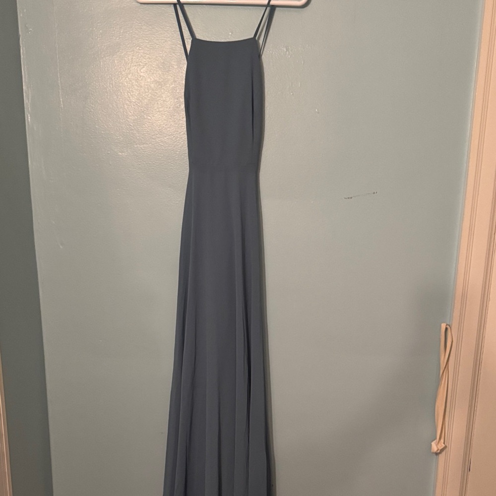 Lulu's Slate Blue Maxi Dress